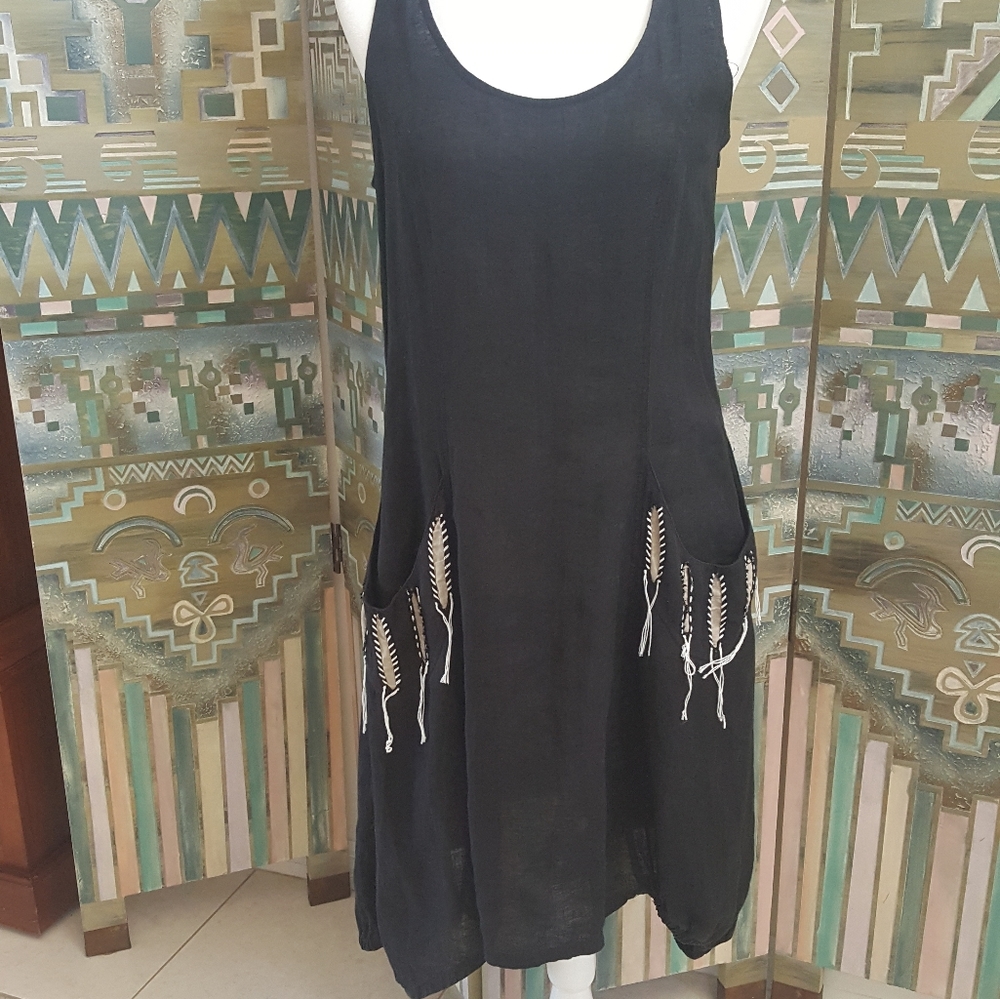 Animale of France linen blend BOHO dress